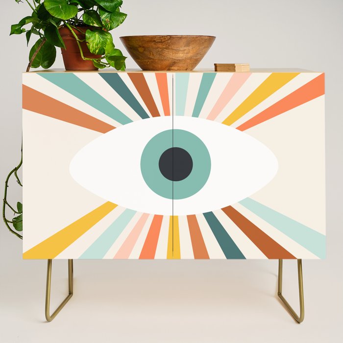 All Seeing Evil Eye - earthy Credenza Gallery Image 1