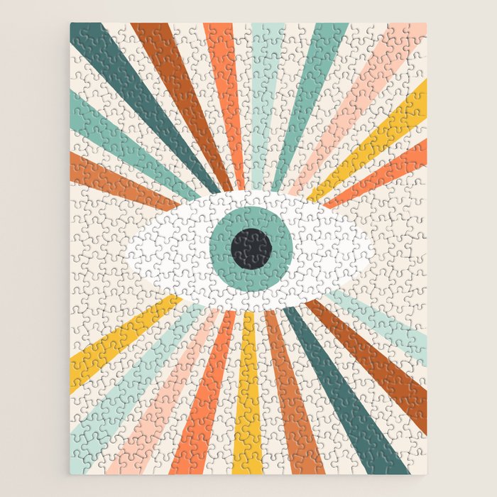 All Seeing Evil Eye - earthy Jigsaw Puzzle Gallery Image 1