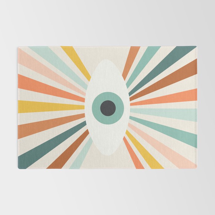 All Seeing Evil Eye - earthy Rug Gallery Image 2