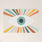 All Seeing Evil Eye - earthy Welcome Mat Gallery Image 1