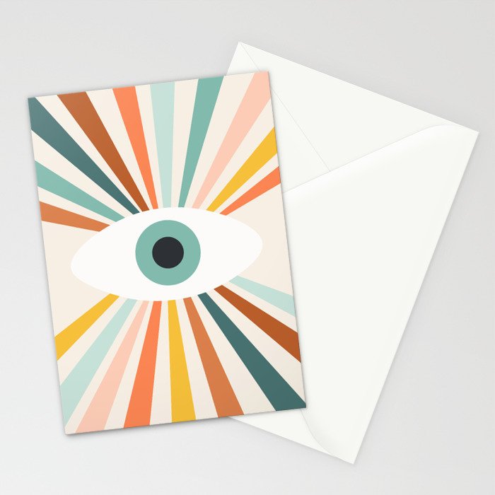 All Seeing Evil Eye - earthy Stationery Card Gallery Image 2