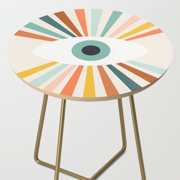 All Seeing Evil Eye - earthy Side Table Gallery Image 2