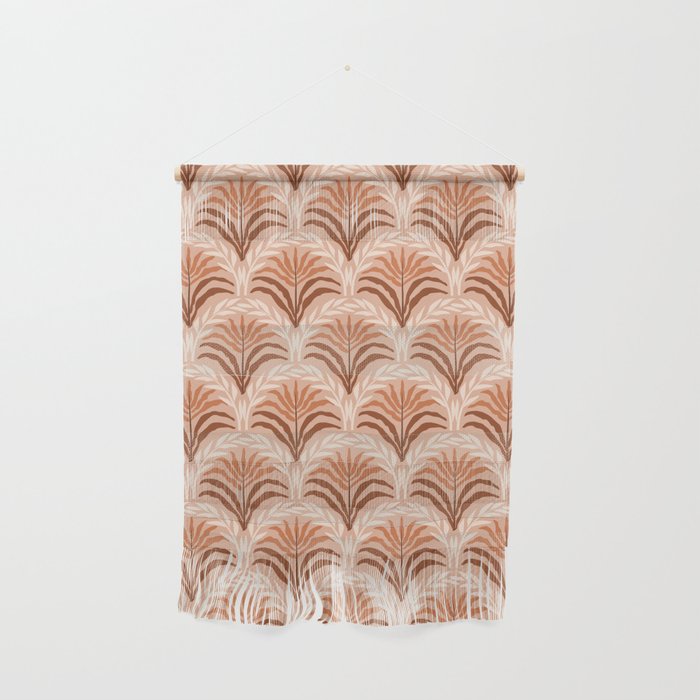 Palm leaves arch pattern - rust, terracotta, clay, desert, boho, ombre Wall Hanging Gallery Image 1
