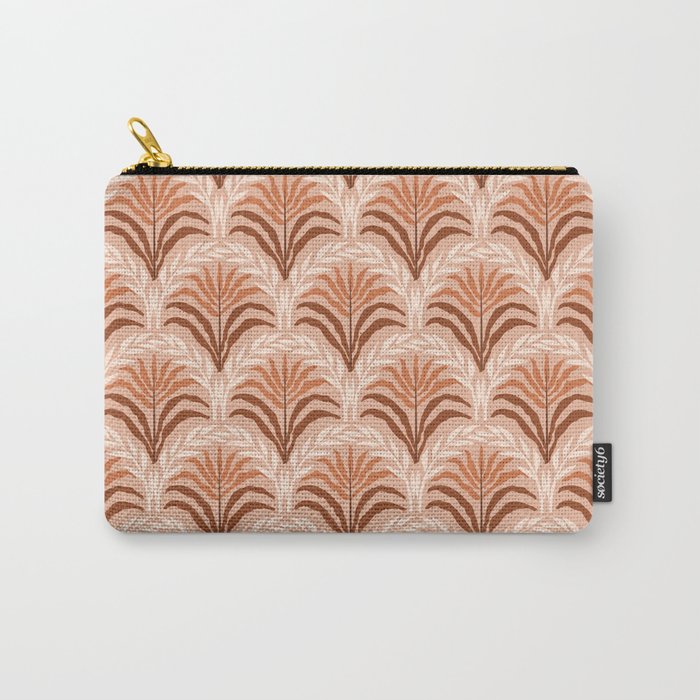 Palm leaves arch pattern - rust, terracotta, clay, desert, boho, ombre Carry All Pouch Gallery Image 1