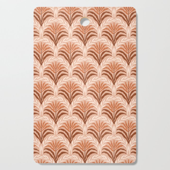 Palm leaves arch pattern - rust, terracotta, clay, desert, boho, ombre Cutting Board Gallery Image 1