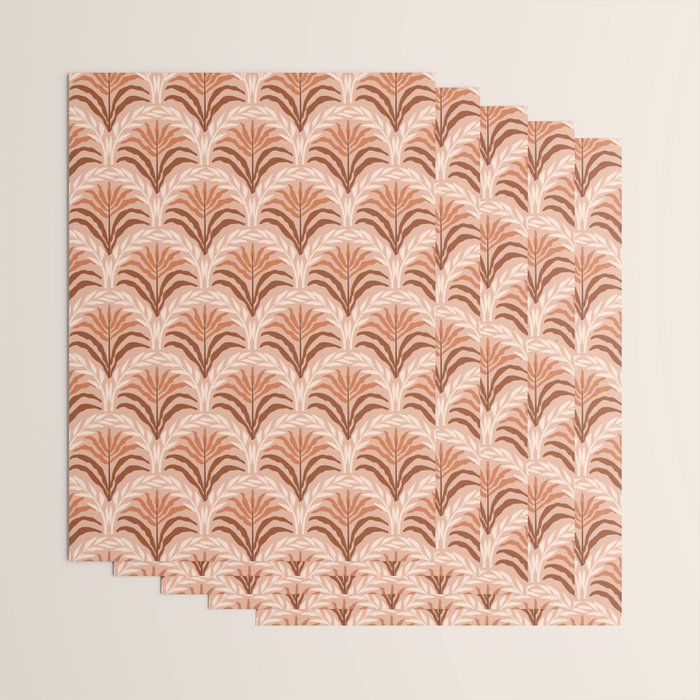 Palm leaves arch pattern - rust, terracotta, clay, desert, boho, ombre Wrapping Paper Gallery Image 3