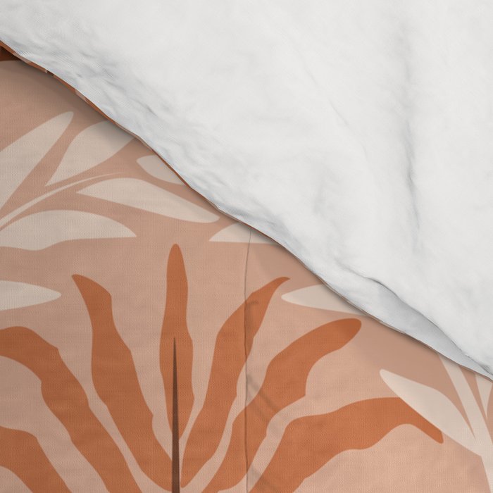 Palm leaves arch pattern - rust, terracotta, clay, desert, boho, ombre Comforter Gallery Image 4