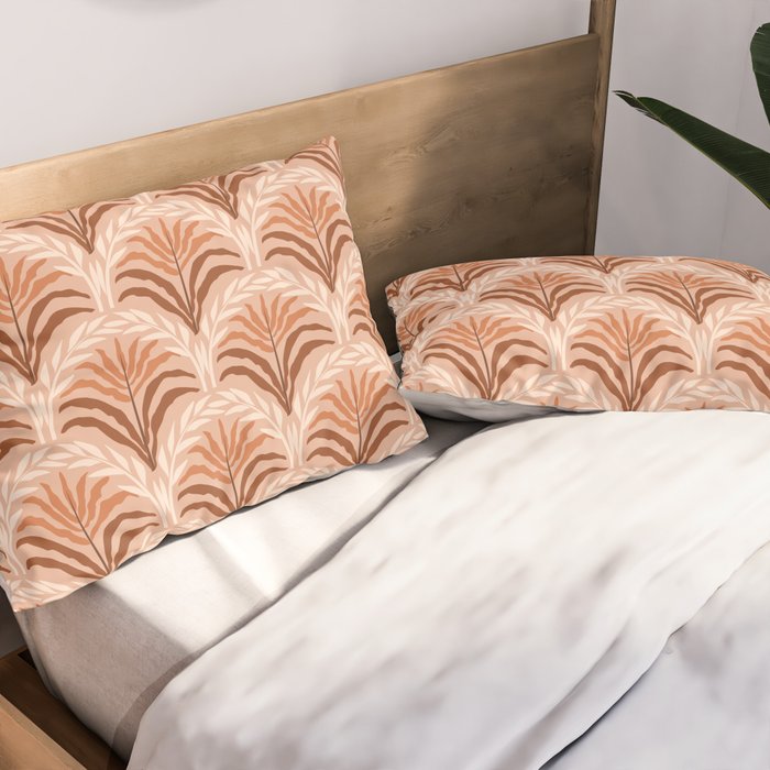 Palm leaves arch pattern - rust, terracotta, clay, desert, boho, ombre Pillow Sham Gallery Image 2