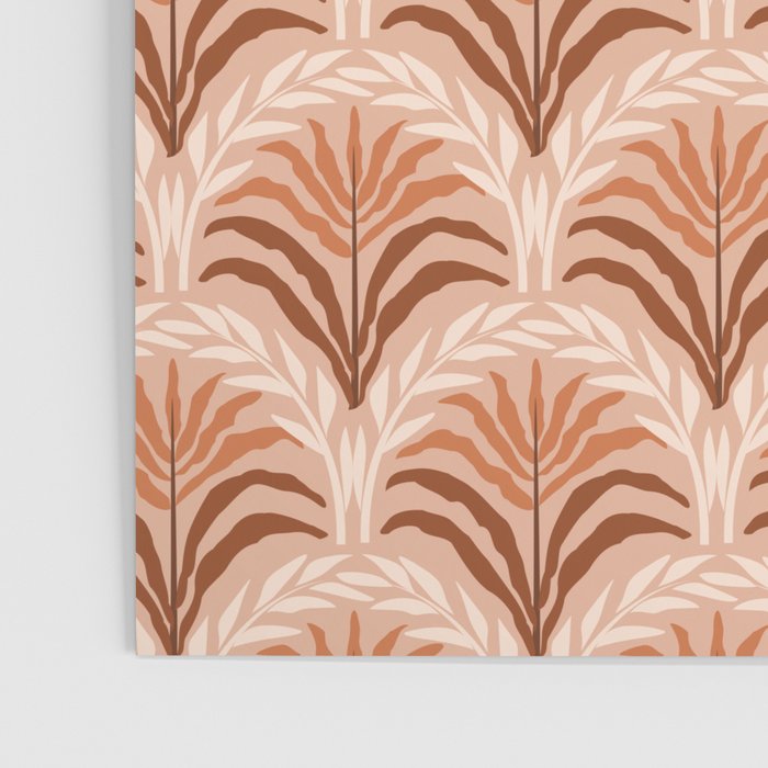 Palm leaves arch pattern - rust, terracotta, clay, desert, boho, ombre Poster Gallery Image 3