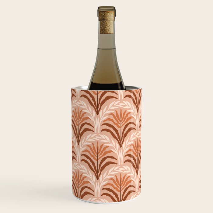Palm leaves arch pattern - rust, terracotta, clay, desert, boho, ombre Wine Chiller Gallery Image 2