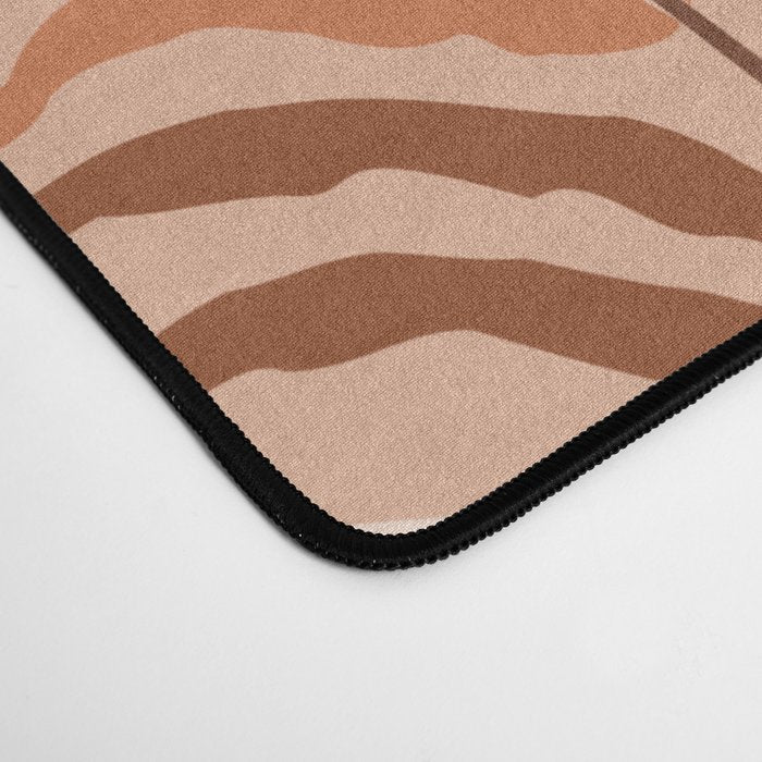 Palm leaves arch pattern - rust, terracotta, clay, desert, boho, ombre Desk Mat Gallery Image 4