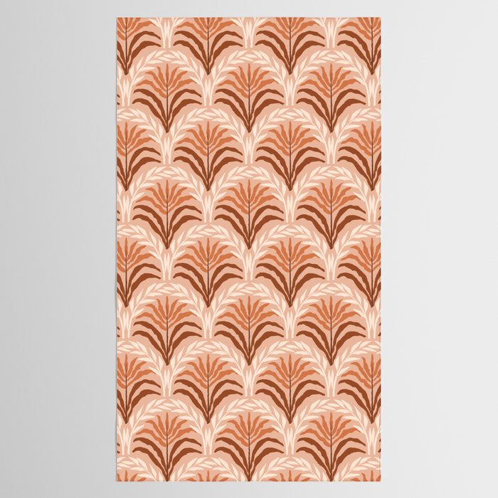 Palm leaves arch pattern - rust, terracotta, clay, desert, boho, ombre Tablecloth Gallery Image 2