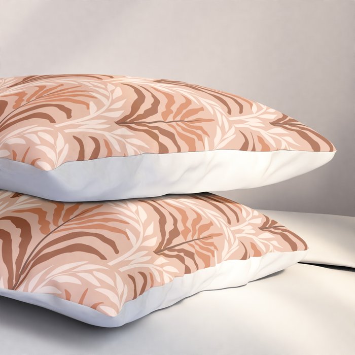 Palm leaves arch pattern - rust, terracotta, clay, desert, boho, ombre Pillow Sham Gallery Image 3
