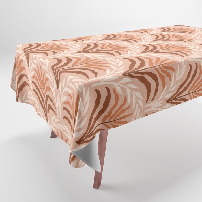 Palm leaves arch pattern - rust, terracotta, clay, desert, boho, ombre Tablecloth Gallery Image 1