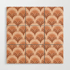 Palm leaves arch pattern - rust, terracotta, clay, desert, boho, ombre Wood Wall Art Gallery Image 1