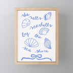 She Sells Sea Shells - Coastal Art Mini Art Print Gallery Image 1