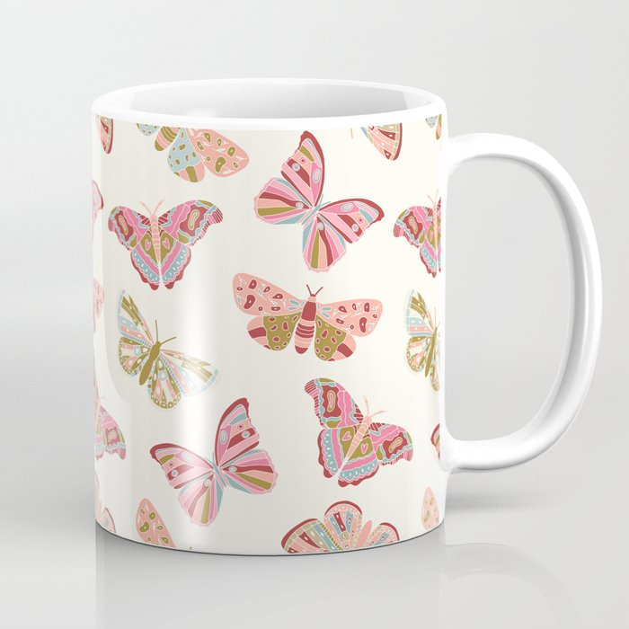 Vintage Butterflies - pattern Coffee Mug Gallery Image 1