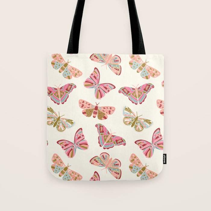 Vintage Butterflies - pattern Tote Bag Gallery Image 1