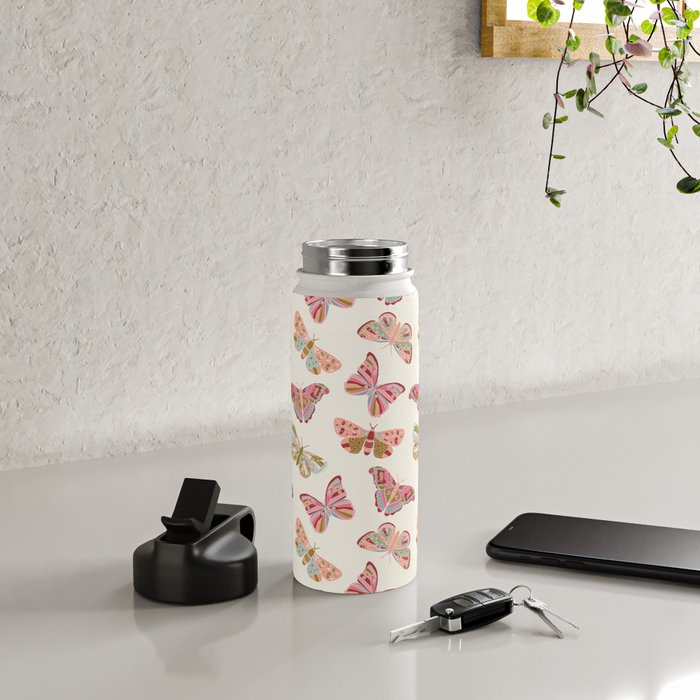 Vintage Butterflies - pattern Water Bottle Gallery Image 4