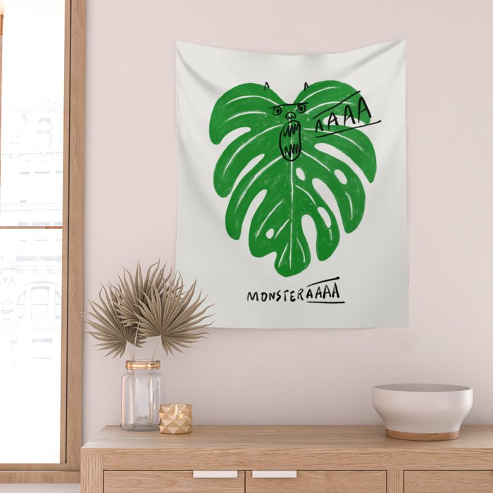 Monstera Wall Tapestry Gallery Image 2