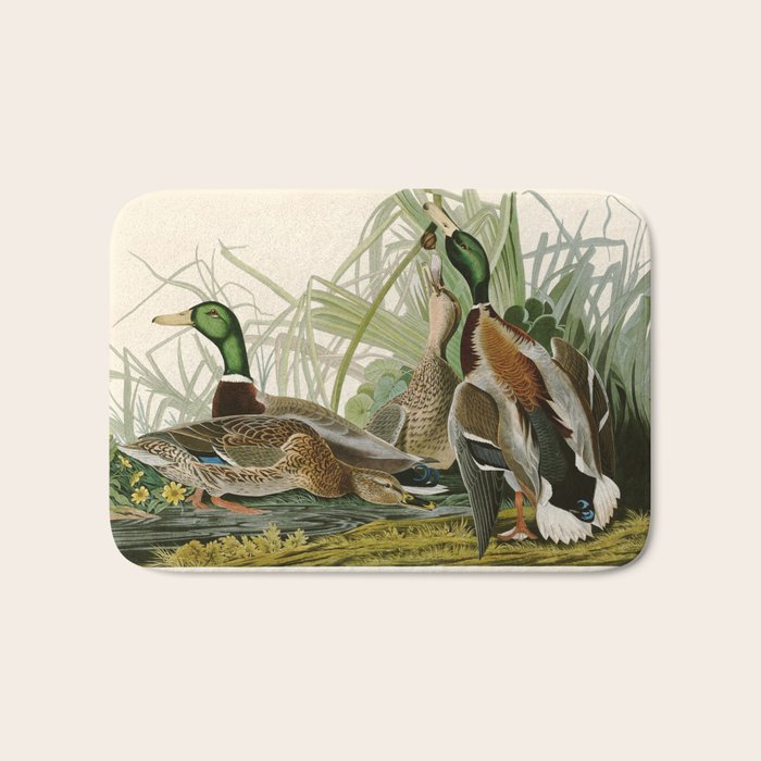 Mallard Duck - John James Audubon Birds of America Bath Mat Gallery Image 1