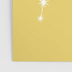 Aquarius Zodiac Star Constellation Line Art Soft Yellow Poster Gallery Image 3