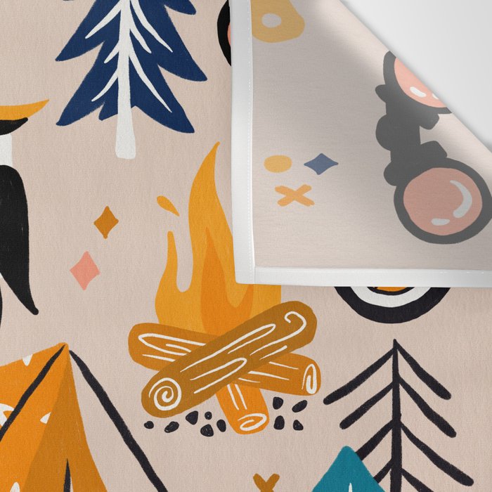 Camping Kit - Orange & Blue Wall Tapestry Gallery Image 3