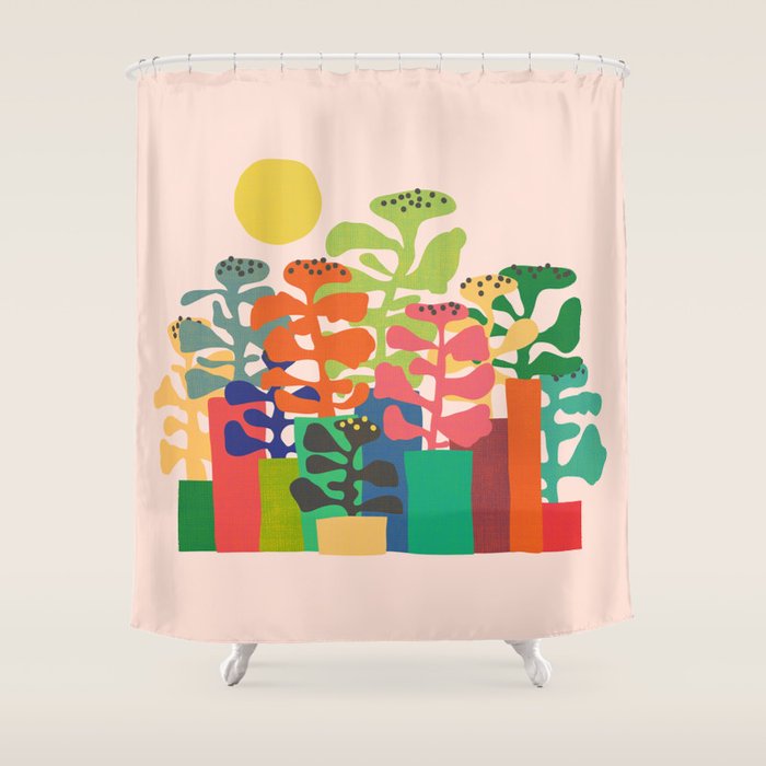 Plants market Shower Curtain Gallery Image 1