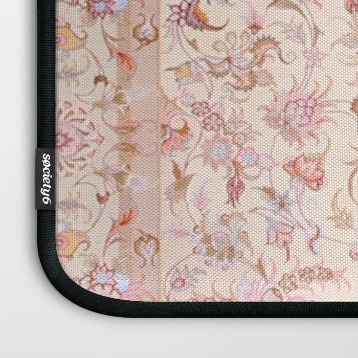 Antique Pastel Peach Tabriz Persian Laptop Sleeve Gallery Image 3