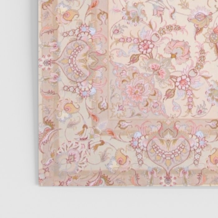 Antique Pastel Peach Tabriz Persian Poster Gallery Image 3