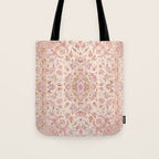Antique Pastel Peach Tabriz Persian Tote Bag Gallery Image 1
