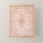 Antique Pastel Peach Tabriz Persian Mini Art Print Gallery Image 1