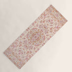 Antique Pastel Peach Tabriz Persian Yoga Mat Gallery Image 1