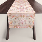 Antique Pastel Peach Tabriz Persian Table Runner Gallery Image 1
