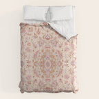 Antique Pastel Peach Tabriz Persian Duvet Cover Gallery Image 6