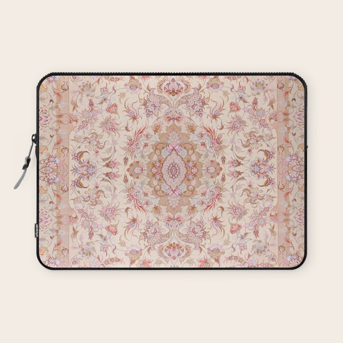 Antique Pastel Peach Tabriz Persian Laptop Sleeve Gallery Image 1