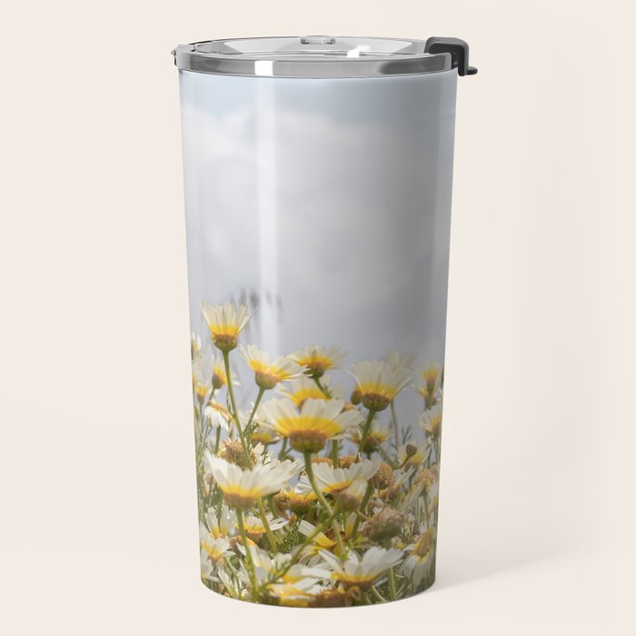 Garden of Daisy Flowers | Nature Photography in Portugal Art Print | Floral Summer Photo Travel Mug Gallery Image 2