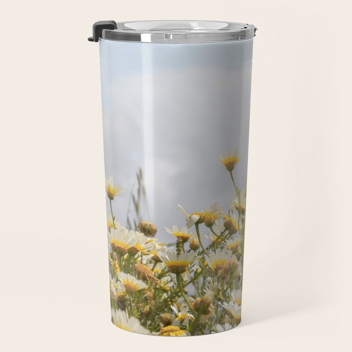 Garden of Daisy Flowers | Nature Photography in Portugal Art Print | Floral Summer Photo Travel Mug Gallery Image 3