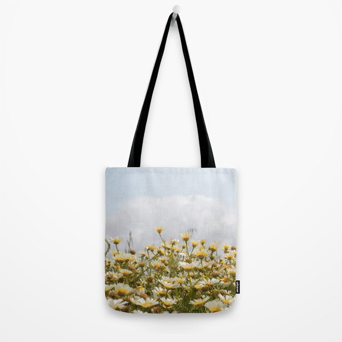 Garden of Daisy Flowers | Nature Photography in Portugal Art Print | Floral Summer Photo Tote Bag Gallery Image 2
