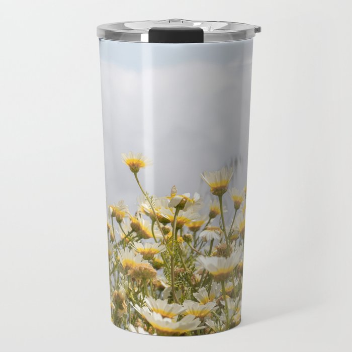 Garden of Daisy Flowers | Nature Photography in Portugal Art Print | Floral Summer Photo Travel Mug Gallery Image 1