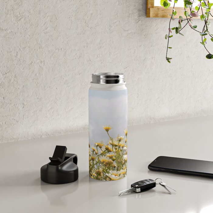 Garden of Daisy Flowers | Nature Photography in Portugal Art Print | Floral Summer Photo Water Bottle Gallery Image 4
