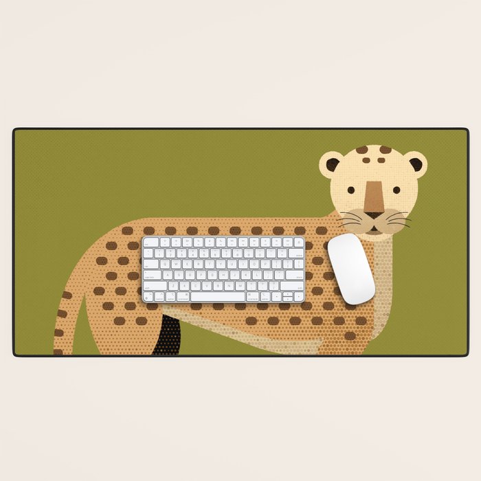 Whimsy Leopard Desk Mat Gallery Image 1