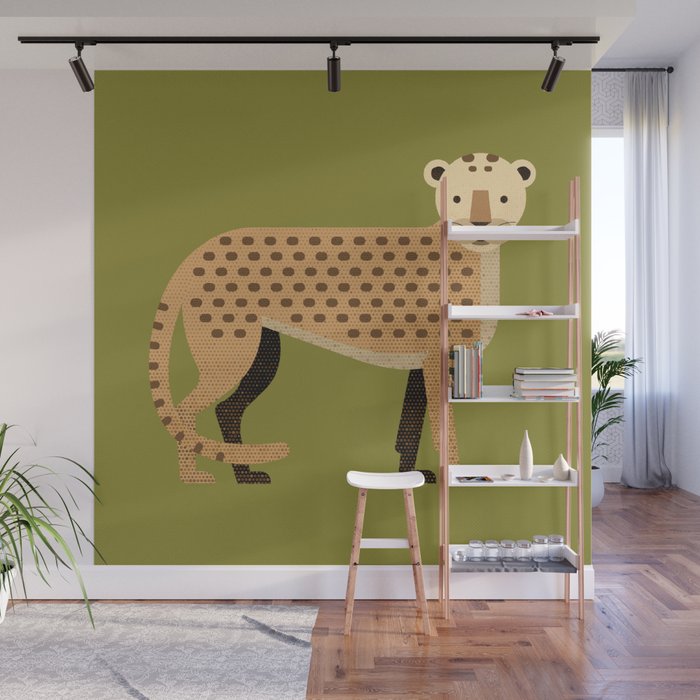 Whimsy Leopard Wall Mural Gallery Image 1