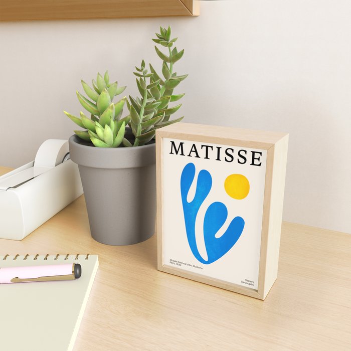 Blue Leaf & Sun: Matisse Paper Cutouts I Mini Art Print Gallery Image 2