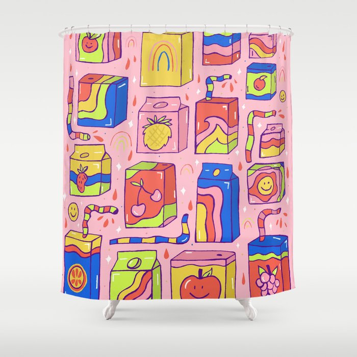 Juice Box Print Shower Curtain Gallery Image 1