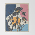Modern Iris Abstraction Throw Blanket Gallery Image 2