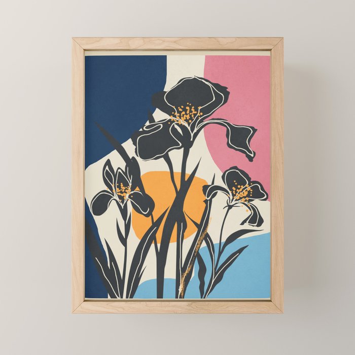 Modern Iris Abstraction Mini Art Print Gallery Image 1