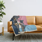 Modern Iris Abstraction Throw Blanket Gallery Image 1