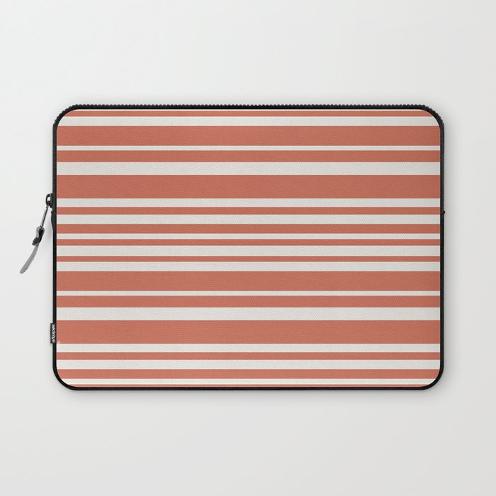 Classic Stripes XLVII - Brick Red Laptop Sleeve Gallery Image 1