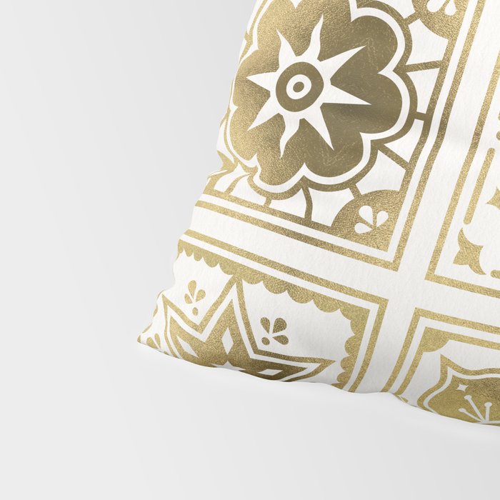 Talavera Mexican Tile - Gold Palette Pillow Sham Gallery Image 4